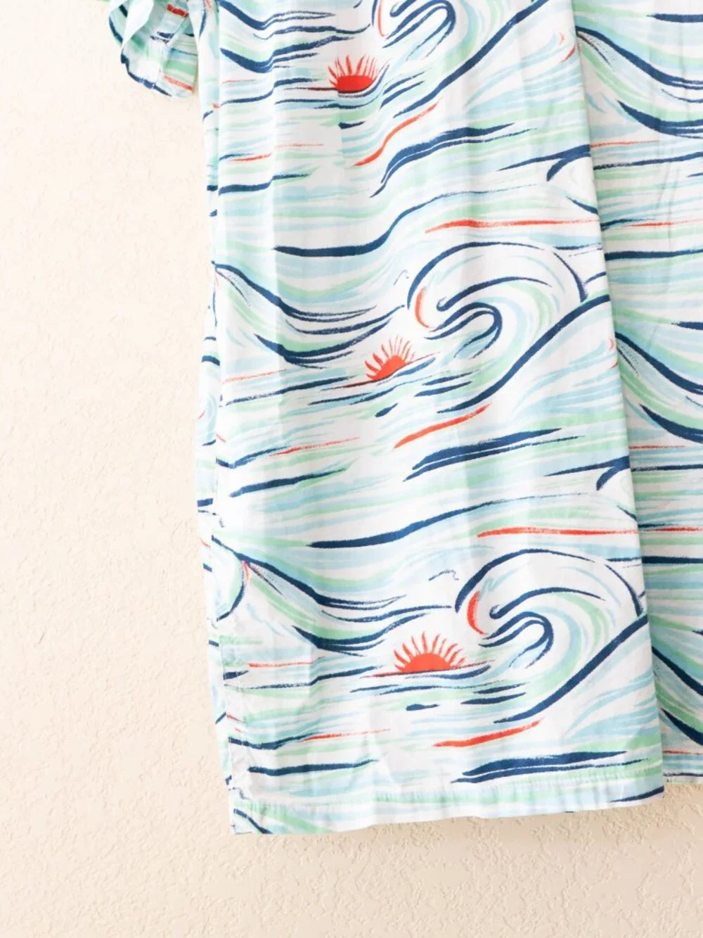 Levi's Relaxed Short Sleeve Button Up Shirt Surf Wave Print Men's Large